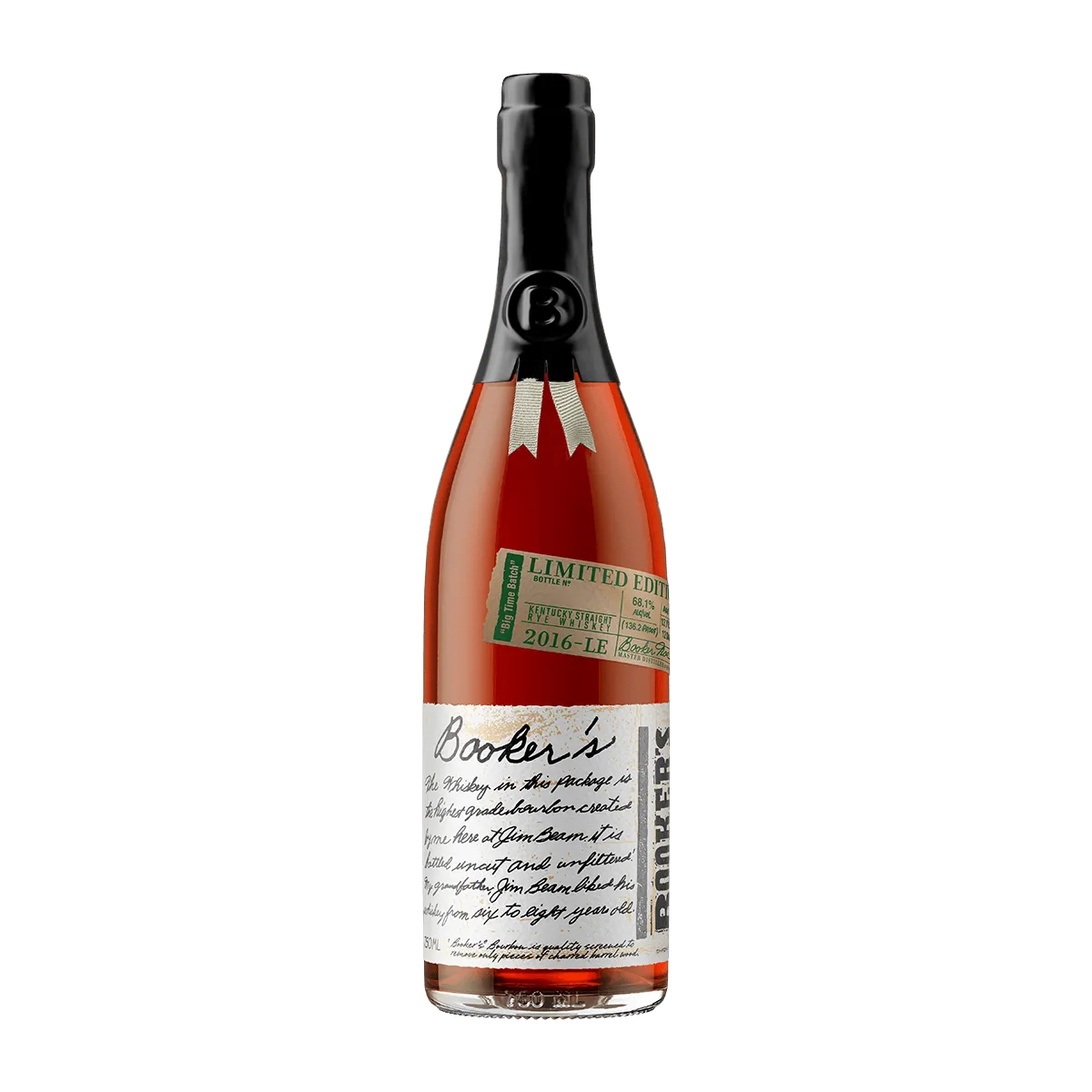 Booker’s bottle batch 2016 Le Limited Edition Booker’s® Rye