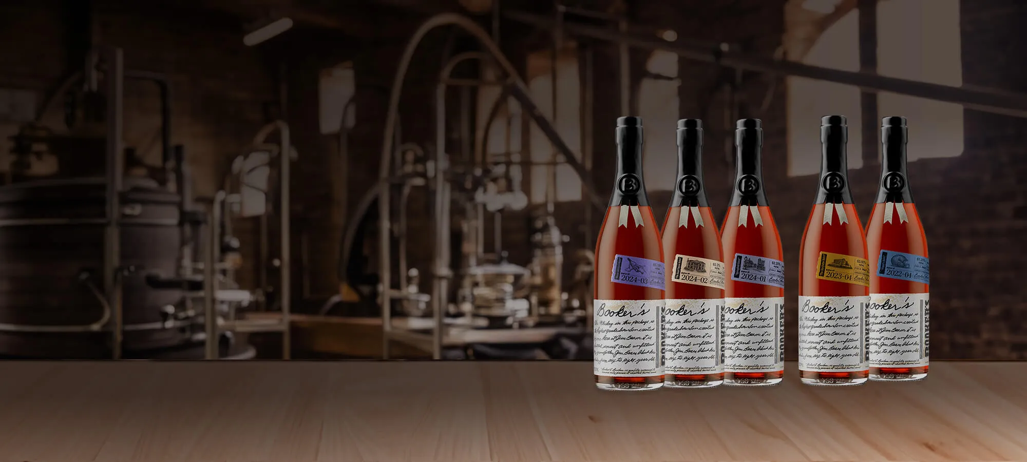 Some Booker’s batches bottles in the distillery